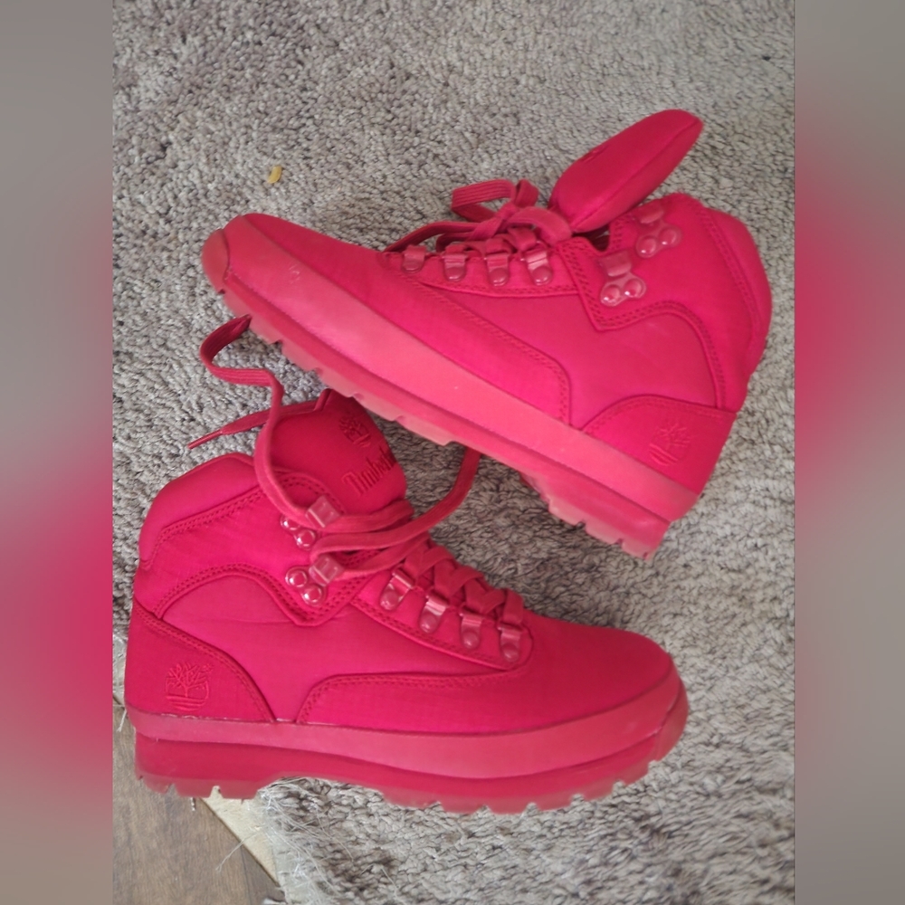 Red timberland boots SOLD!!!